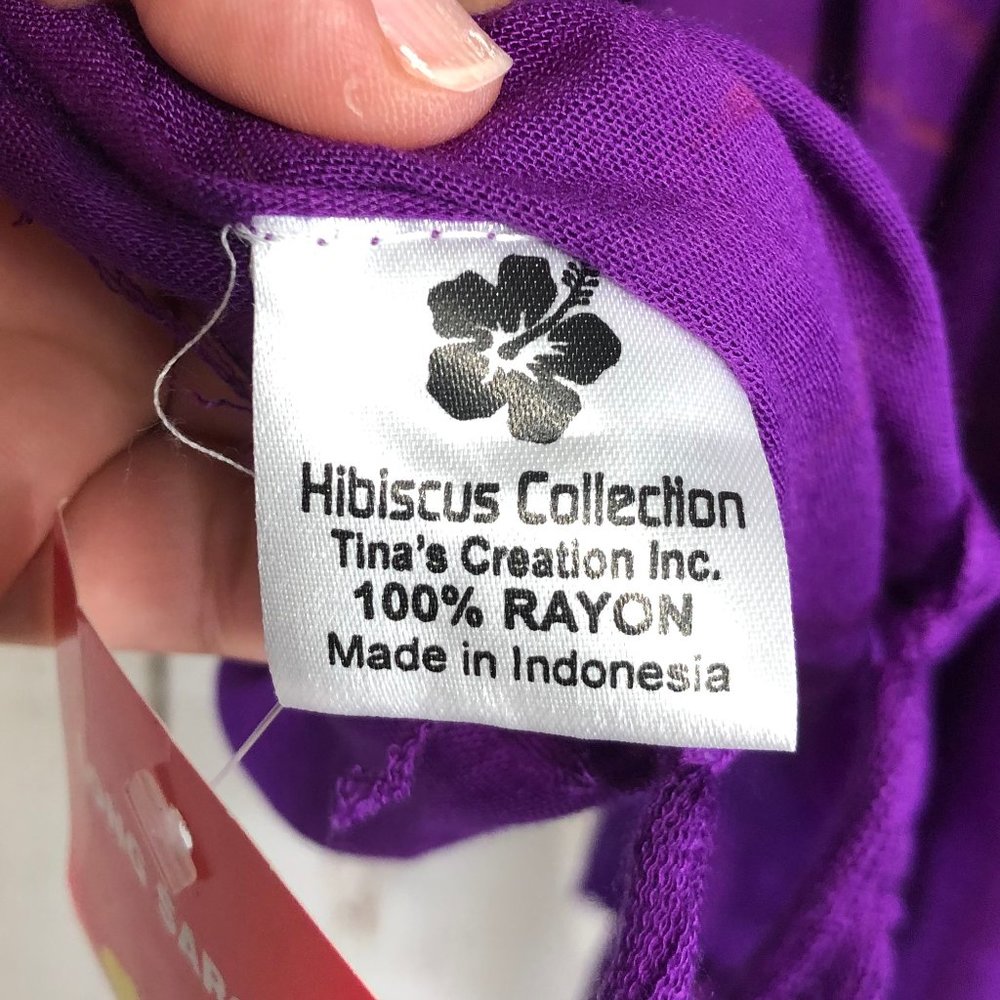 HIBISCUS COLLECTION LONG SARONG ONE NEW - Picture 4 of 6
